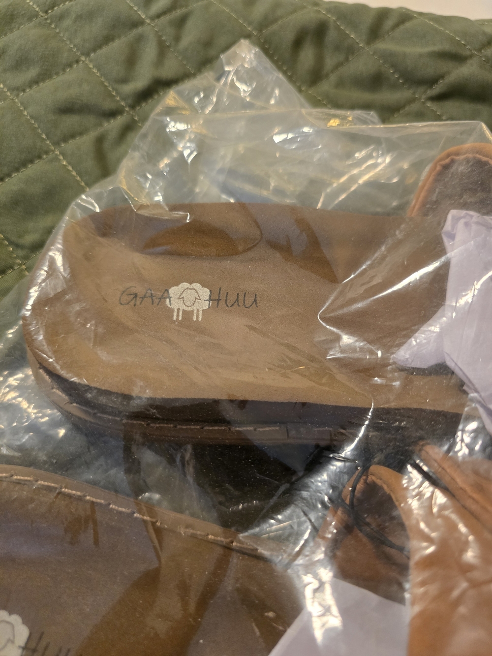 Tan Slide Sandals - Picture 3 of 4